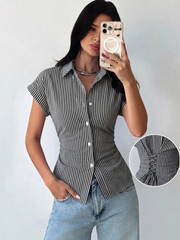 Back Tie Waist Shirt