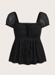 Angelica Smoked Puff Sleeve Blouse