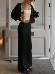 Casual Knit Two Pieces Set