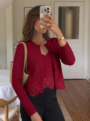 Lace Cardigan Set