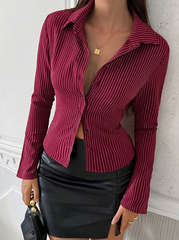 Striped Print Long Sleeve Shirt