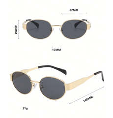 Vintage Small Oval Frame Sunglasses
