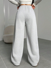 Solid Color Loose Wide Leg Sweatpants