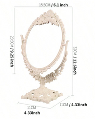 1pc European-style Vintage Double-sided Makeup Mirror