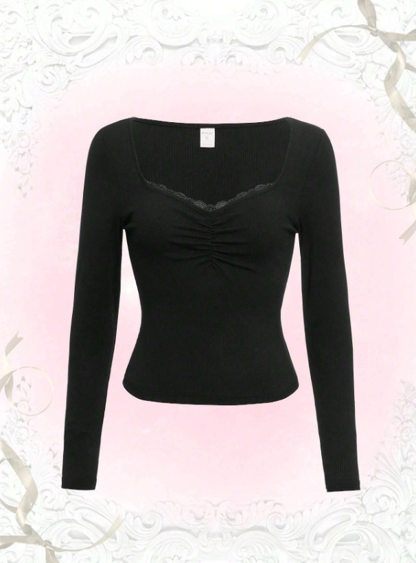 Solid Ruched Tee