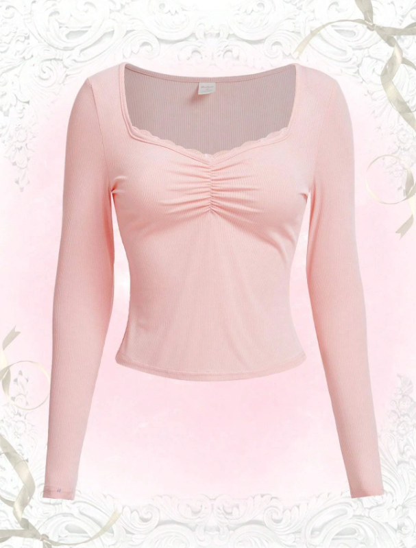 Solid Ruched Tee