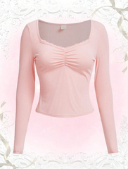 Solid Ruched Tee