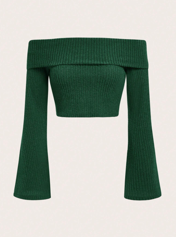 Off Shoulder Crop Tee