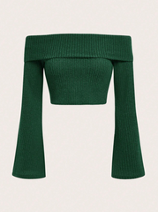 Off Shoulder Crop Tee
