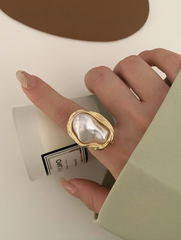 Faux Pearl Decor Ring