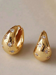 Rhinestone Decor Earrings For Women