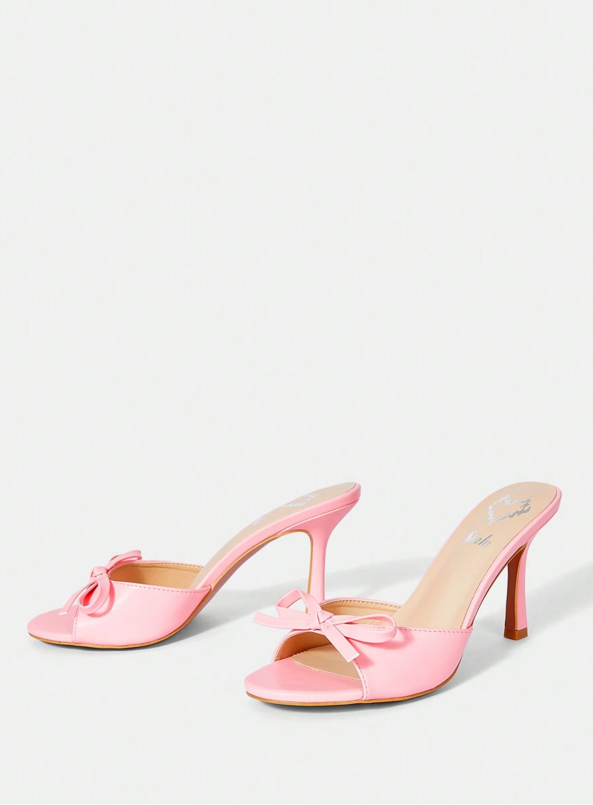 Mule High Heel Sandals With Fashionable Bow Design