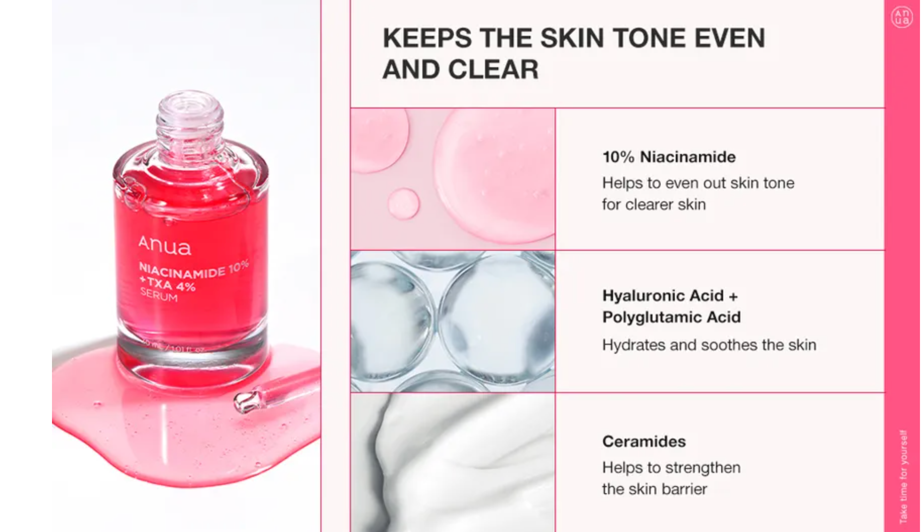 Anua - Niacinamide 10% + TXA 4% Serum