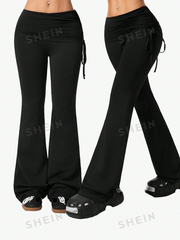 Y2K Vintage Drawstring Flare Pants