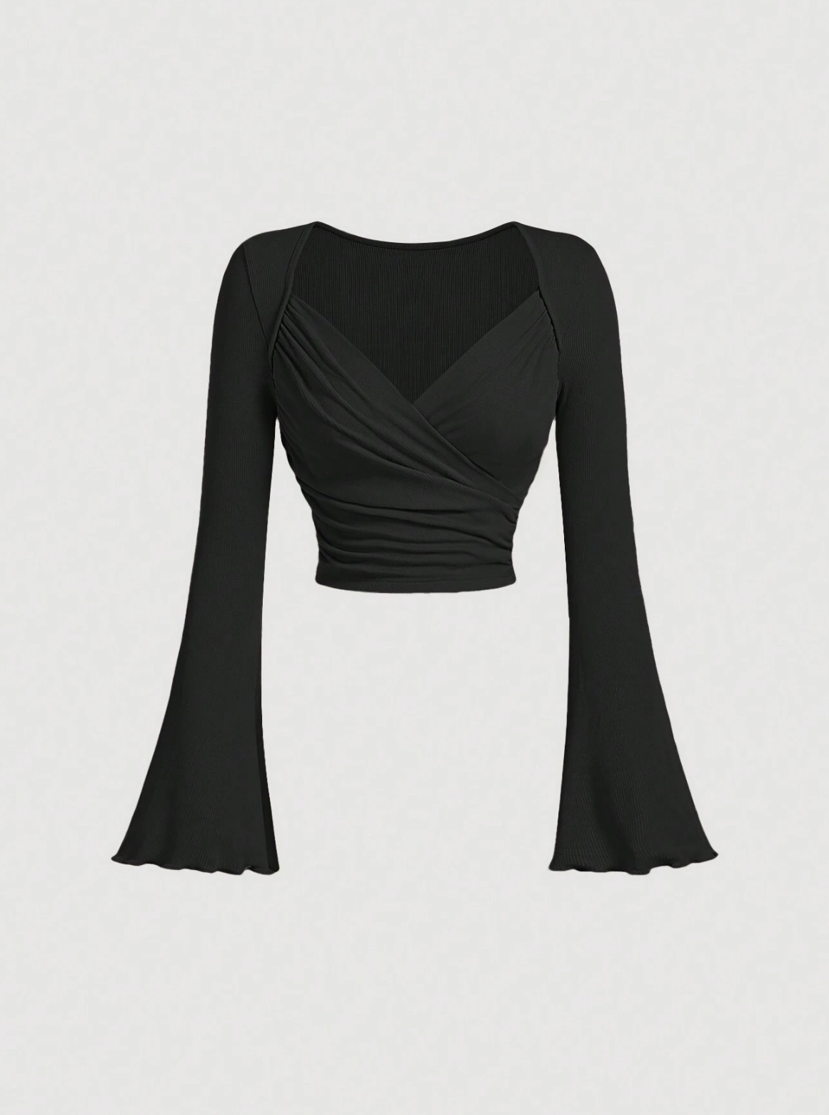 Overlapping Bell Sleeve Top