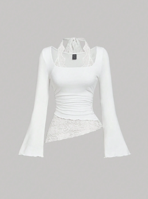 Angelica Halder Tie Asymmetric Top