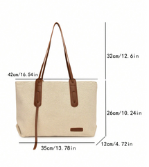 Large Capacity Foldable Shoulder Strap Tote Bag