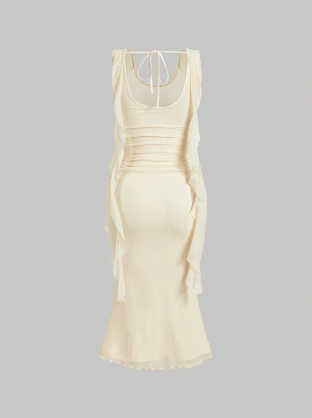 Ruffle Trim Dress