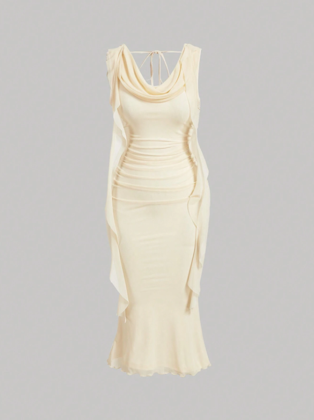 Ruffle Trim Dress