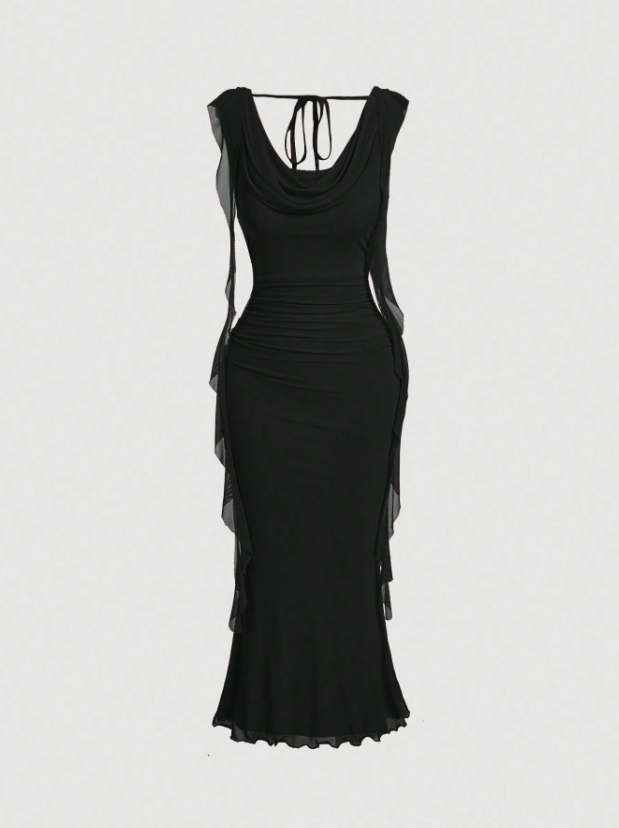 Ruffle Trim Dress
