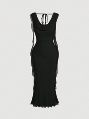 Ruffle Trim Dress