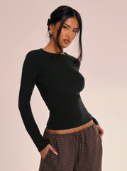 Long Sleeve Crew Neck Top