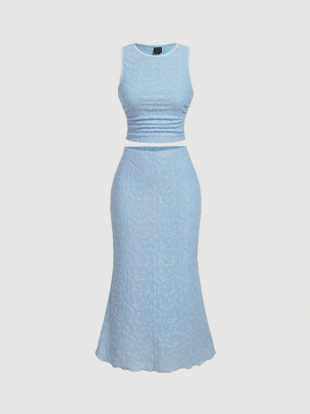 Tank Top And Maxi Skirt Elegant 2-Piece Set