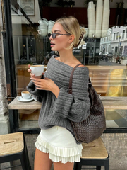 Winter Long Sleeved Knitted Jumper Tops