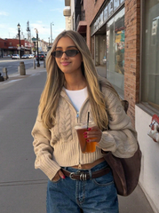 Loose Drop Shoulder Casual Cardigan