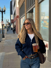 Loose Drop Shoulder Casual Cardigan