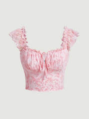 Trim Knot Front Crop Tee