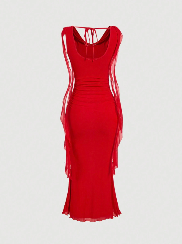Ruffle Trim Dress