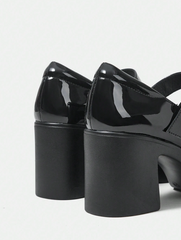 Solid Color High Heel Mary Janes Shoes