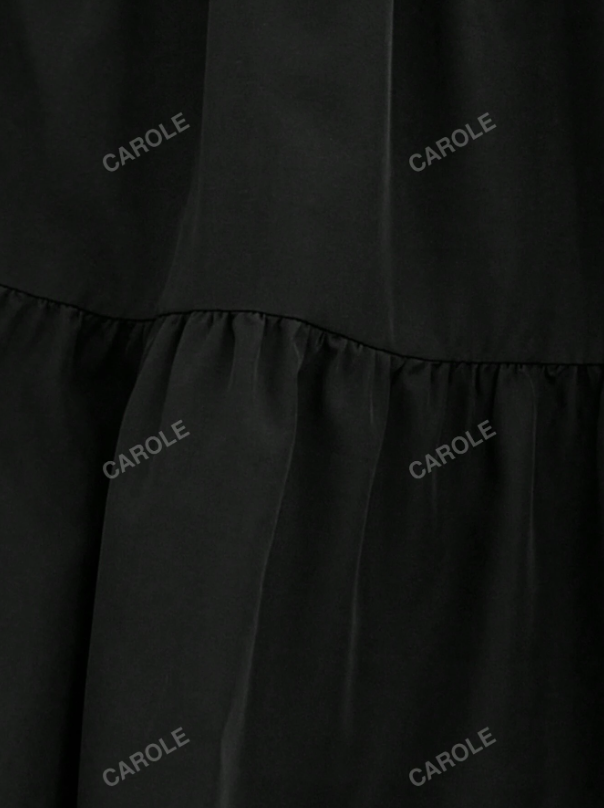 Tiered Ruched Elastic Waist Skirt