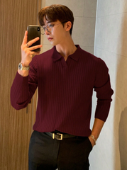 Solid Color Casual Knitted Sweater