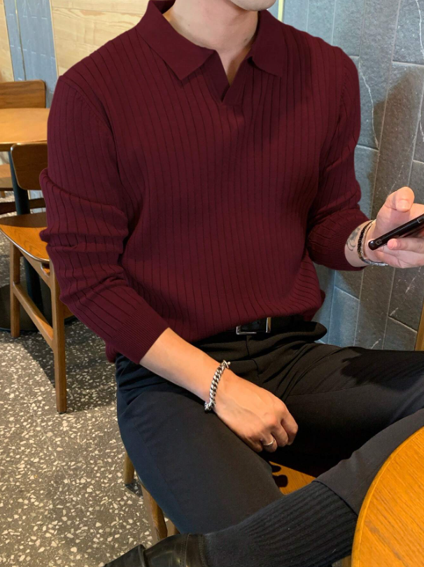 Solid Color Casual Knitted Sweater