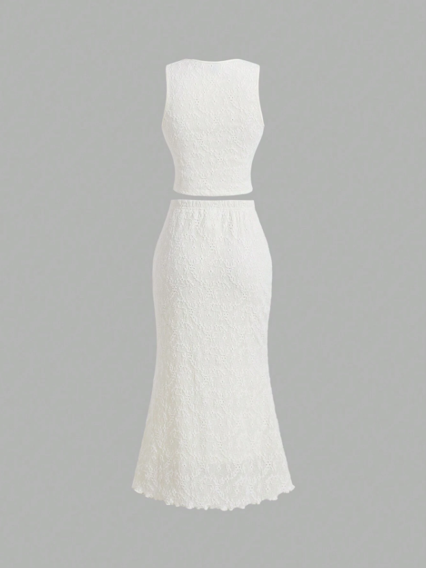 Tank Top And Maxi Skirt Elegant 2-Piece Set