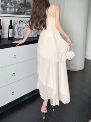 Draped Neck Elegant Maxi